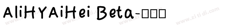 AliHYAiHei Beta字体转换